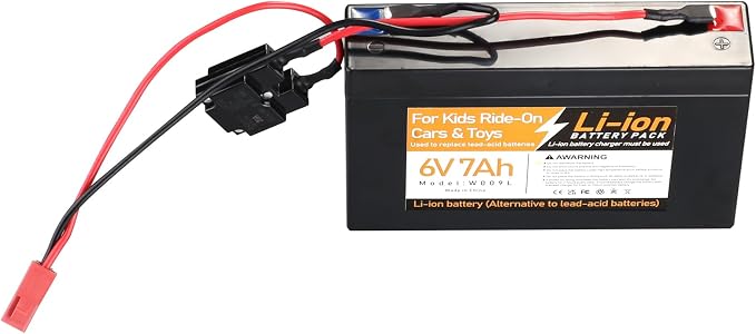 6V 7Ah Li-ion Rechargeable Battery, Replacement Battery Compatible with Kids Trax ATV Marshall Fire Truck Dodge Ram 1500 Kids Ride-On Car