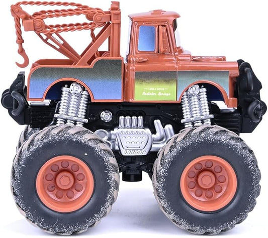 1/45 Die-Casting Cars Toy,Brown Diecast Big Wheel Off-Road Friction Drive Metal Toy Cars for Boys
