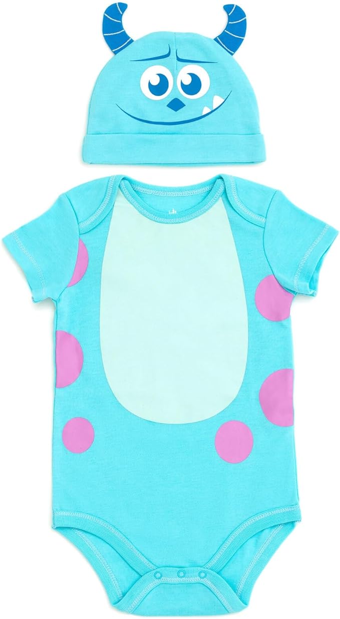 Disney Cosplay Baby Bodysuit and Hat Set Newborn to Infant Sizes (Newborn - 24 Months)
