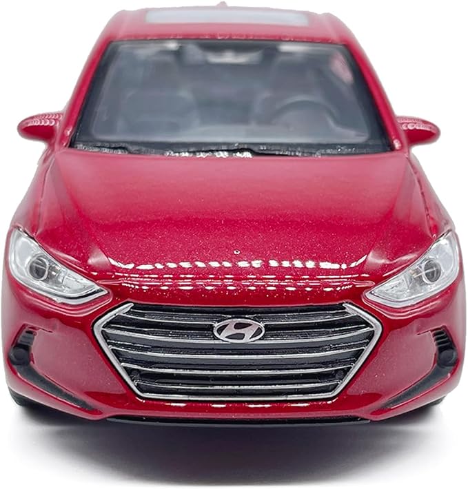 1:36 Scale Elantra Toy Car Model Metal Diecast Toy Vehicle, Doors Open Pull Back, Toys for Boys 3 4 5 6 7 Year Old Toddler Kids Gifts, Men Collection, Home Office Décor Cake Topper, Red