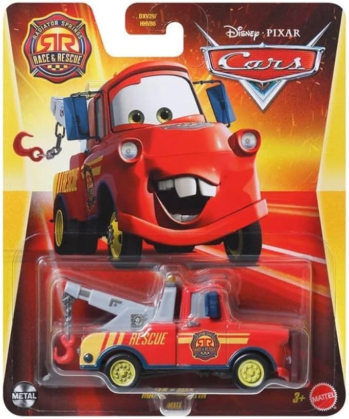 Disney Cars 2025 Mattel 1:55 Scale Diecast Radiator Springs Race & Rescue Mater