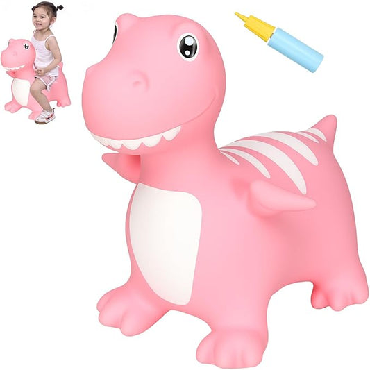 INPANY Bouncy Horse, Dinosaur Hopper Toys for Boys, Gifts Toy for Kid | Eco-Friendly PVC, Low Center Gravity, Cute Cartoon Design, Load 100 Lbs, Learn & Exercise & Active Fun, Gifts for 1-3 Kids