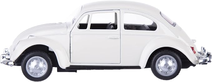 Berry President 1967 Classic Beetle Bug Vintage 1/32 Scale Diecast Metal Pull Back Car Model Toy for Gift/Kids (Beige)