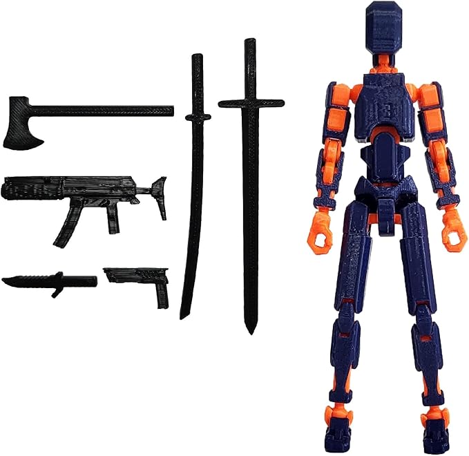 FoxVilla Assembly Completed T13 Action Figure, Titan 13 3D Printed Action Figure, 3D Printed Titan13, Assembled Dummy 13 Lucky 13 Toy Figure