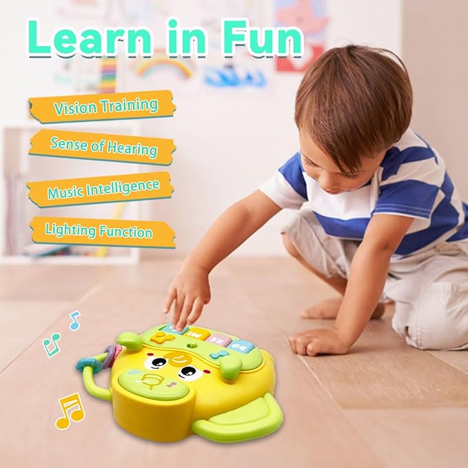 Cute Elephant Piano for Baby Musical Toys 18M+, Early Learning Light up Music Keyboard Infant Toy Perfect Christmas Birthday Gifts for Boy & Girl Age 2 3 Years Old (Cute Elephant)