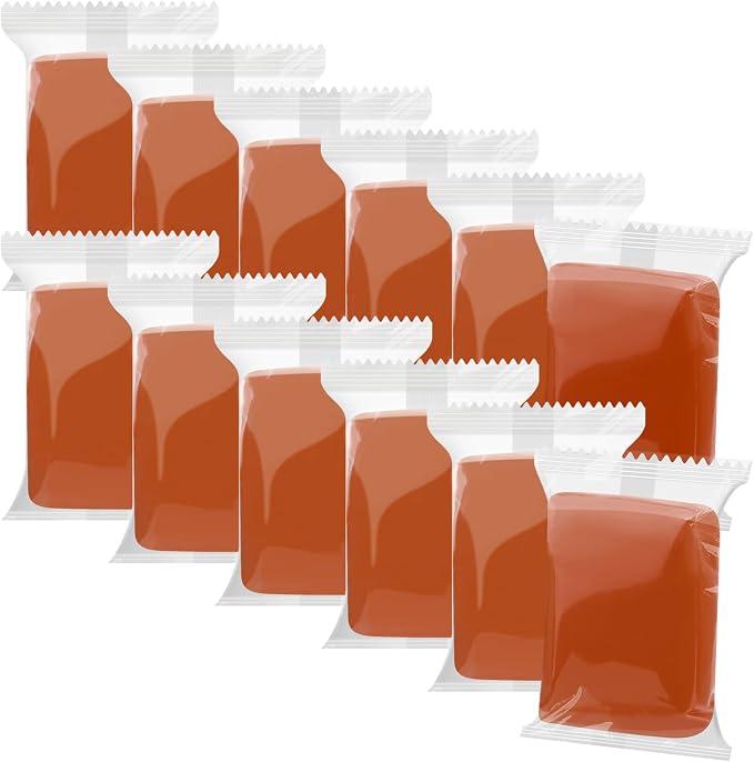 Air Dry Clay, 12 Packs Brown Molding Clay for Kids, Age 3-12, Air Dry Clay for Adults, Light Weight, Perfect Clay for Crafts, Gift for Children and Artists