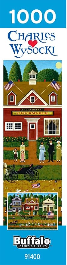 Buffalo Games Charles Wysocki Young Patriots 1000 Piece Jigsaw Puzzle - 26.75 x 19.75 in, Ages 14 & Up - Puzzles for Adults 1000 Pieces - Full-Color Poster - Recycled Board