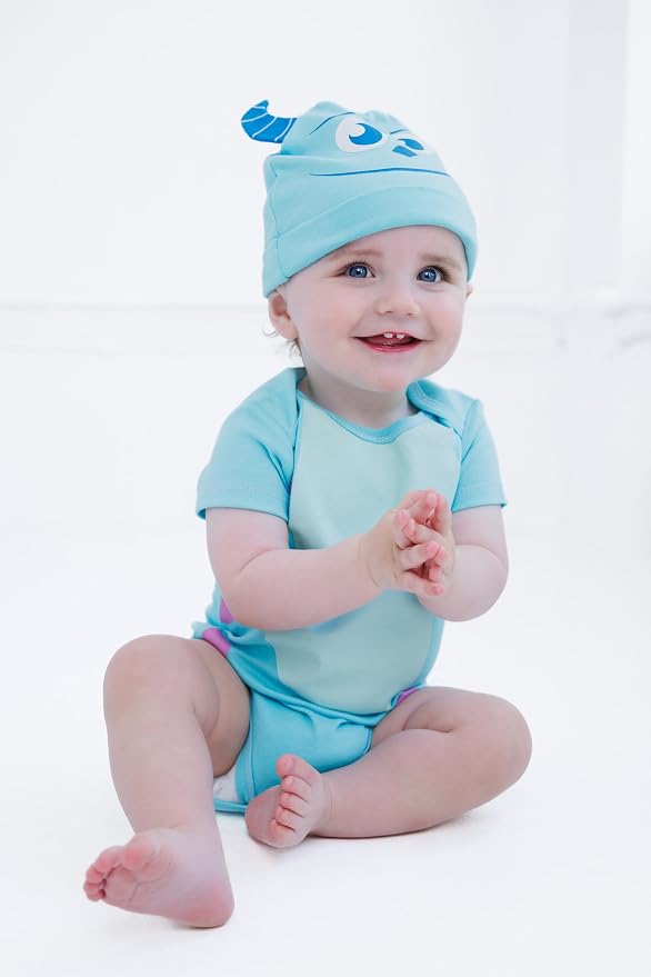 Disney Cosplay Baby Bodysuit and Hat Set Newborn to Infant Sizes (Newborn - 24 Months)