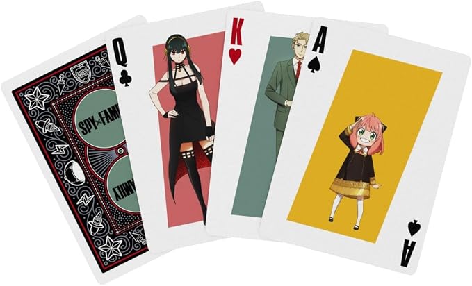 Bicycle Spy Family Collectible Standard 52 Deck of Cards, Poker Size, Anime Cartoon Gifts, Family & Kids Card Game Night