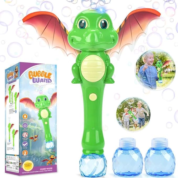 Chridark Dinosaur Bubble Wand Toys for Kids Age 3 4 5 6 7 8 Years Old: Bubbles Machine for Kids, Toddler Outdoor Toys, Gifts Birthday Presents for 3 4 5 6 Year Old Boys Girls