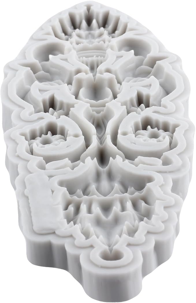 Baroque Scroll Relief Silicone Mold 3D Embossed Lace Polymer Clay Molds for DIY Crafts Epoxy Resin Casting Air Dry Polymer Clay Plaster Jewelry Making
