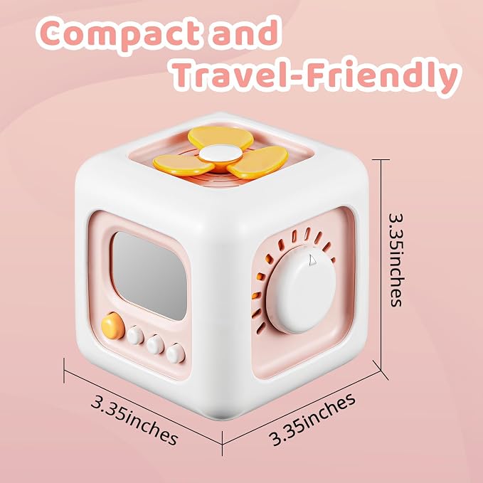 SOCBTNSO Busy Cube, Toys for 1 Year Old Girl Gifts, Montessori for Baby Girl, Travel Toys for Toddlers 1-3, Learning Fine Motor Skills| 1st Birthday Girl Gifts 6 9 12 Months