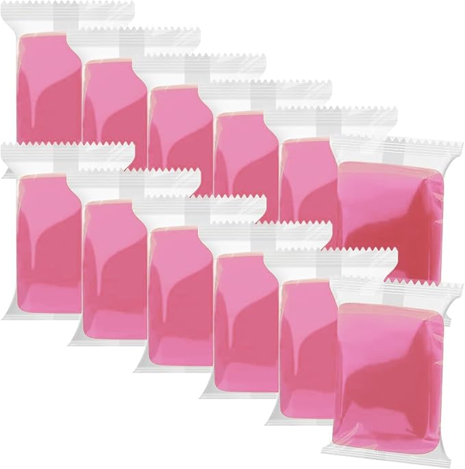 Air Dry Clay, 12 Packs Molding Clay, Foam Clay, Non-Sticky Soft Lightweight Clay for Kids, Age 3-12, Perfect for Arts Crafts, Pink