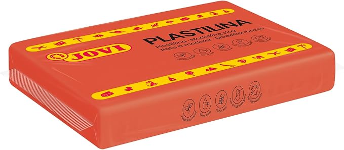 Jovi - Non-Hardening Pre-Sculpt Clay, 3 Pounds Total, 4 Non-Hardening Bars, 0.77 lb Each, Professional Arts and Crafts Non-Toxic and Gluten Free plasticine (Brown)