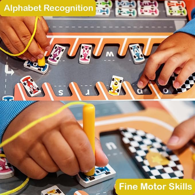 Magnetic Alphabet Maze, Montessori Toy for ABC Learning, Fine Motor Development and Problem-Solving Skills, Ages 3 4 5 6 Years