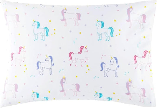 Wildkin 100% Cotton Kids Pillowcase – Soft, Breathable & Standard Size (20x30) - Unicorn