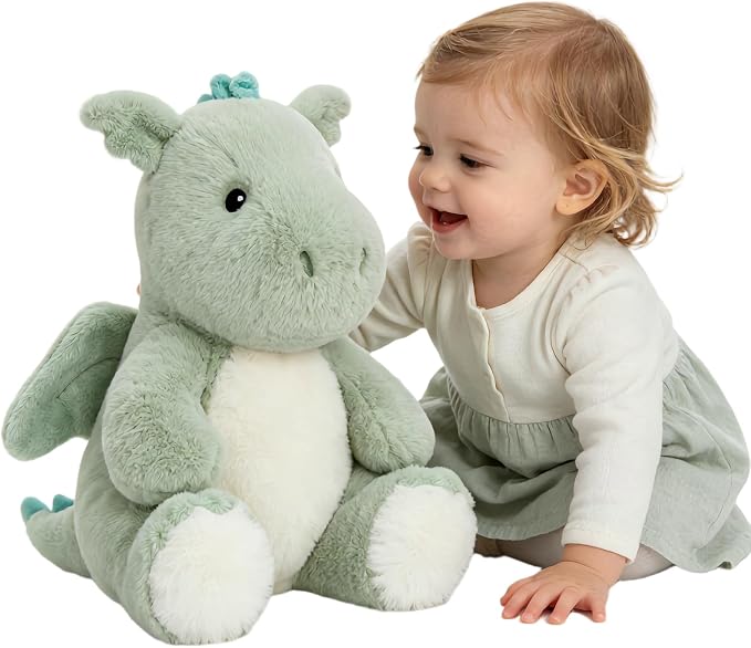 Dinosaur Stuffed Animal, Cute Dino Plush Toy for Kids Boys Girls, Soft Dinosaur Plushies, Cuddly Dino Stuffy Gift for Birthday Christmas Easter, Dinosaur Toys for Toddlers