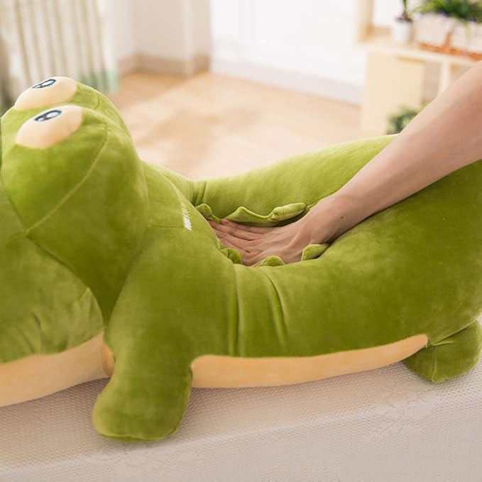 Crocodile Plush Toy Stuffed Animal 26 Inch Green Large Giant Alligator Animal Stuffed Plushies Super Soft Cute Cuddly Pillow Cushion Stuff Dolls Xmas Gift for Children Kid Boys Girls, 26Inches
