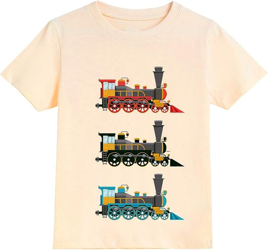 Todder Boys Shirt Kids Trains Bug Retro Nature Cool Tees Tops 2-7 Years