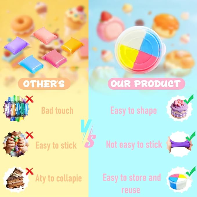 CAMIRUS Air Dry Clay Kit, 12PCS DIY Modeling Magic Clay Toys for Kids Valentine Easter Party Favors Classroom School Prize Rewards Gifts Exchange