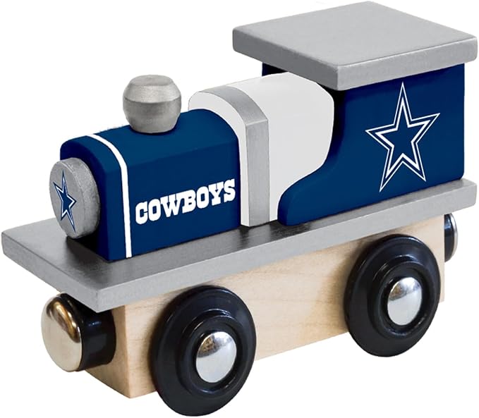 MasterPieces NFL Dallas Cowboys Real Wood Toy Train, For Ages 3+
