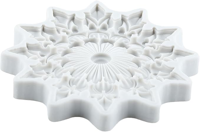 Baroque Relief Flower Polymer Clay Mold Relief Flower Lace Silicone Molds for DIY Craft Epoxy Resin Casting Polymer Clay Tools Crafts Air Dry Jewelry Making