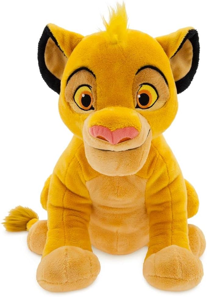 Disney Store Official Simba Medium Soft Toy for Kids, Cuddly Character with Fuzzy Texture and Embroidered Details, Furry Mane and Tail Tuft, Disney Plushy Suitable for All Ages