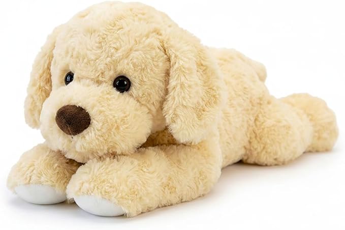 Weighted Plush Dog, 18" Golden Retriever Stuffed Animal 2.6 lbs, Soft Cream Yellow Plush Puppy for Kids & Adults, Cozy Bedtime Companion