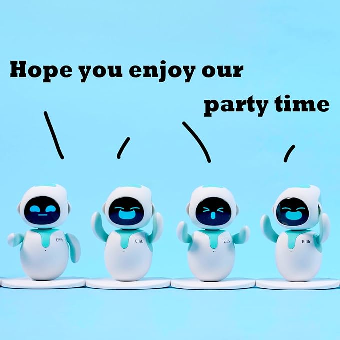 ENERGIZE LAB Eilik – Cute Robot Pets for Kids and Adults, Your Perfect Interactive Companion at Home or Workspace, Unique Gifts for Girls & Boys.
