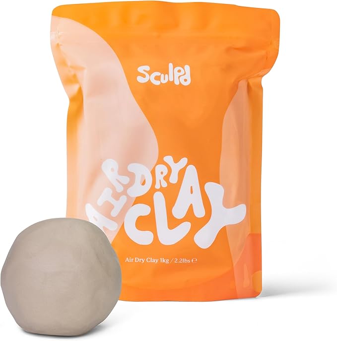 Sculpd Air Dry Clay - Premium Sculpting & Modeling Clay for Arts and Crafts - Self-Hardening Soft Clay for Adults, Teens, Kids Activities - Bulk Craft Supplies & Art Materials (2.2lbs Bulk Value Bag)