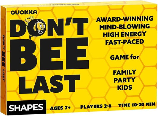 QUOKKA Family Board Games for Kids 8-12 – Party Game for Kids & Adults Game Night – Don’t Bee Last – Global Language-Free Edition – Colors & Shapes – Card Game for Teen Boys and Girls Ages 6 7 10