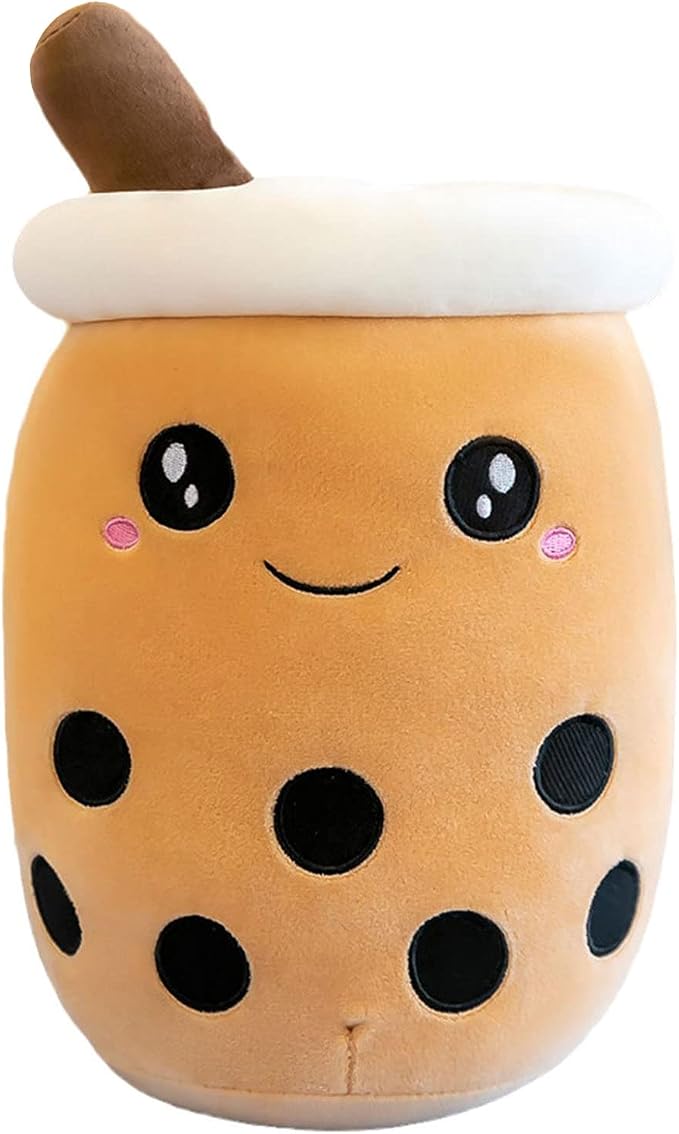 Cute Boba Tea Plush Stuffed Animal Toy 14 Inch Bubble Tea Kawaii Plushies Cartoon Soft Milk Tea Cup Cuddly Pillow Home Hugging Birthday for Children Kids Boys Girl Room Decor Bedtime, 14Inches