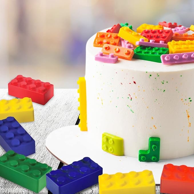 ArtCreativity Building Block Stress Relief Toys for Kids, Set of 12, Stacking Construction Foam Squeeze Toys in 4 Vibrant Colors, Birthday Party Favors, Goodie Bag Fillers Office Gifts Sensory Fidget