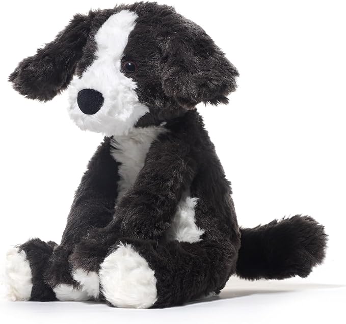 Dog Stuffed Animals Douglas Border Collie Dog Plush Toy 9.4-Inch Soft and Premium Puppy Plush Toy Gift for for Babies Children Adults,Black and White,Companionship