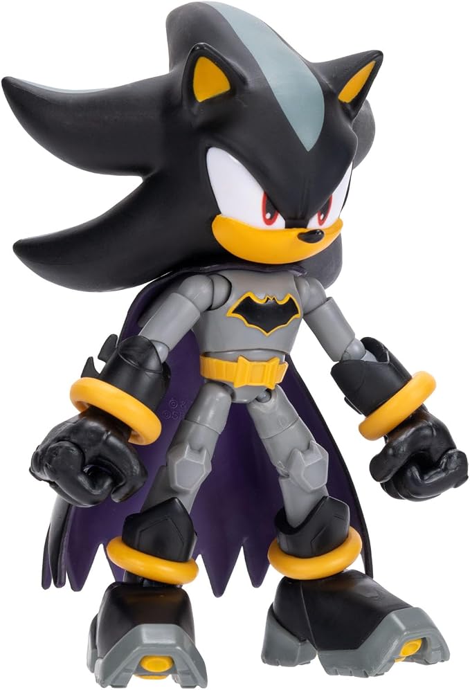 DC X Sonic Collectable Action Figures Shadow as Batman, Tails as Cyborg, Knuckles as Superman Featuring Highly Articulation Figures with Dynamic Posing