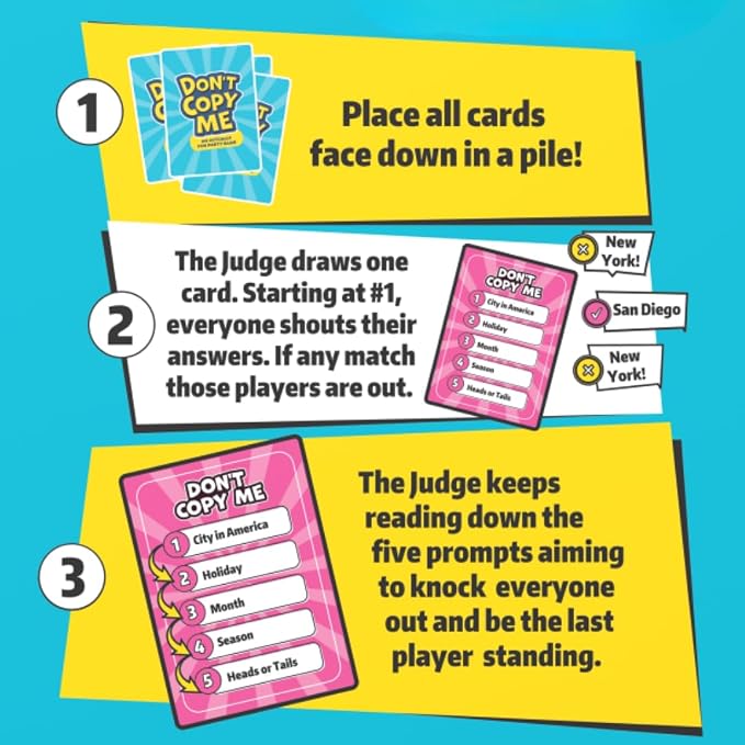 Viral Studios Don't Copy Me | The Party Card Game Where Matching Gets You Eliminated – Fast-Paced Game for Friends, Families, & Game Nights, All Ages