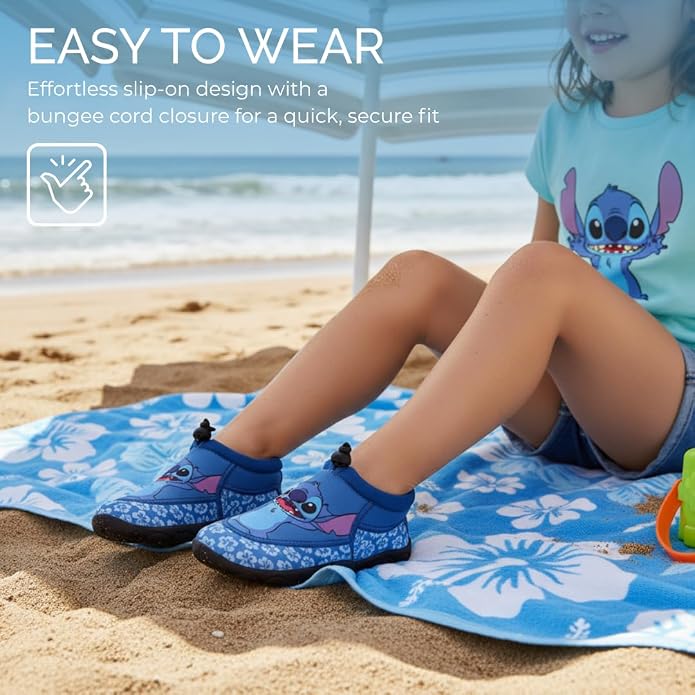 Josmo Sonic The Hedgehog Spiderman Stitch Water Shoes Summer Beach Slip On Quick Dry Pool Aqua Socks for Boys Size 13 Little Kid 1-4 Big Kid