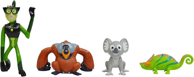 Wild Kratts Climbers Action Figure Collectible Figures & Discs (8pc) Includes 4 Creature Power Discs +4 Animals- Officially Licensed Toys for Children-Gift for Kids Boy Girl
