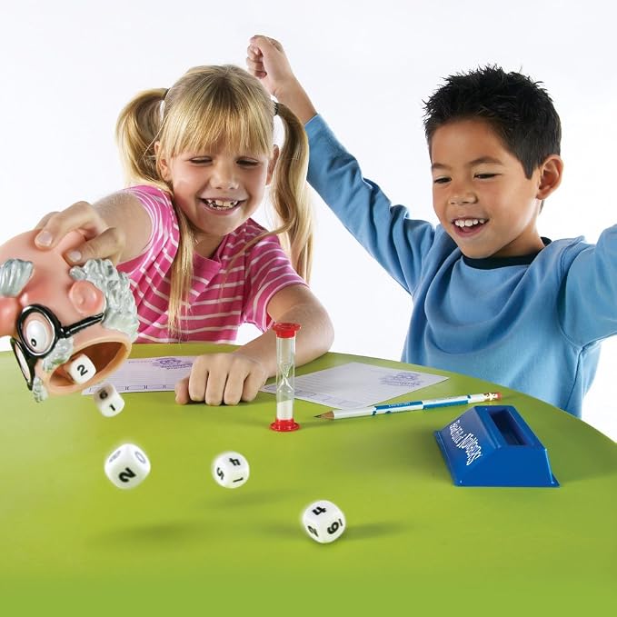 Learning Resources Head Full of Numbers Math Game - Educational Math Games for Kids, Classroom Games for Elementary School, Kids Multiplication Toys, Fun Counting Game