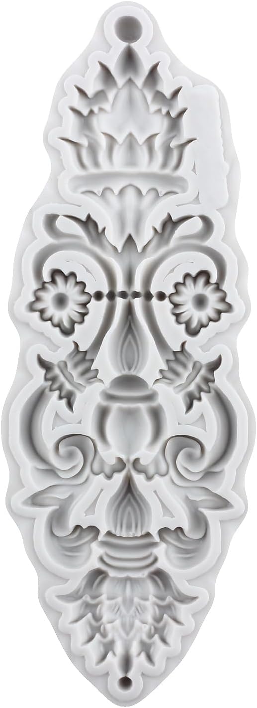 Baroque Scroll Relief Silicone Mold 3D Embossed Lace Polymer Clay Molds for DIY Crafts Epoxy Resin Casting Air Dry Polymer Clay Plaster Jewelry Making