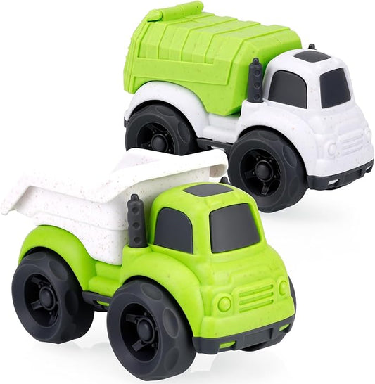 Toddler Toys Cars for 18 Months+ Boy, Garbage Truck Toys and Dump Truck Toys for 2 Year Old Boy, BPA Free, Phthalates Free, PVC, Christmas Birthday Gifts for 2 3 4 Year Old Boys