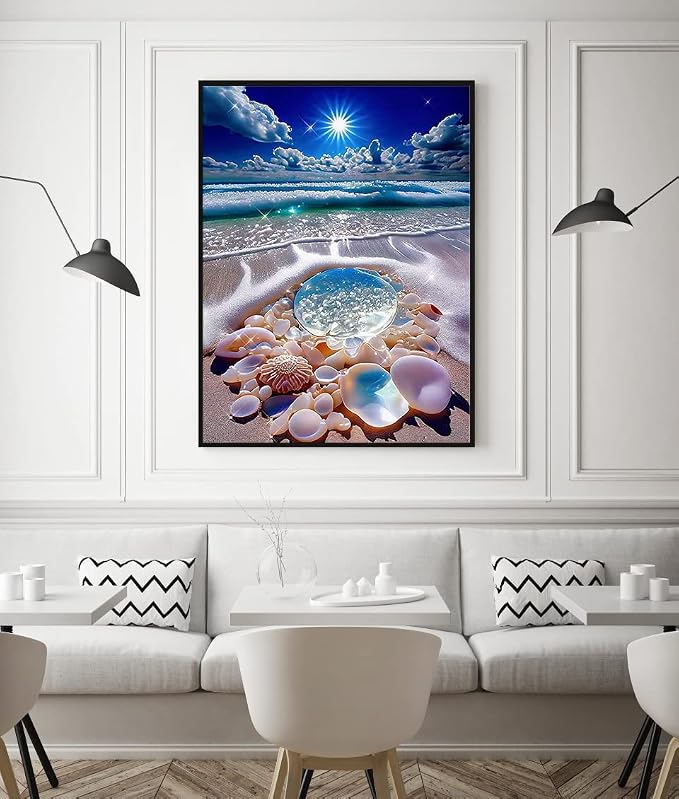 Seashell Starfish Summer Beach Jigsaw Puzzles for Adults 500 Piece Wooden Puzzles for Youth Childre Family Challenging Puzzle Floor Props Funny Game Toy Home Decor Best Gifts