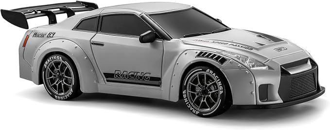 ACAMMZAR RC Drift Car, 1:24 Remote Control Car for Kids, 20KM/H 4WD High Speed RC Cars with LED Lights, Two Batteries, Extra Drifting Tires, Vehicle for Adults Boys Girls