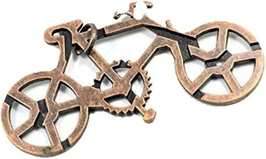 Bicycle Metal Puzzle Lock IQ Test Mind Game Toys Brain Teaser Metal Puzzles Magic Trick Toy for Kids and Adults