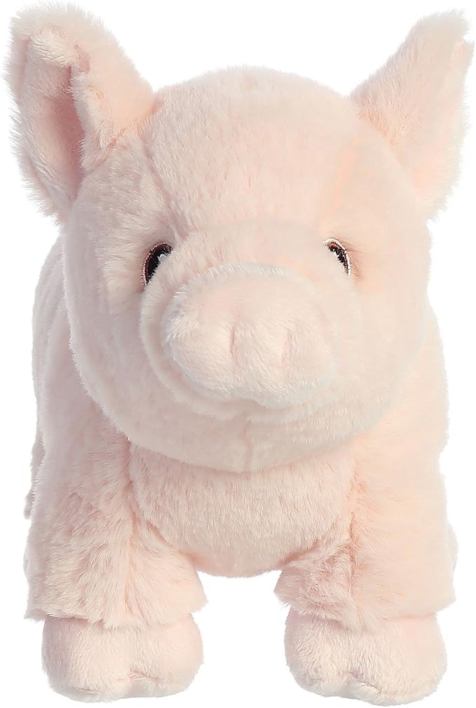 Aurora® Responsibly Made Eco Nation™ Pig Stuffed Animal - Ideal for Playtime Adventures - Perfect for Birthdays or Just Because - Pink 9.5 Inches