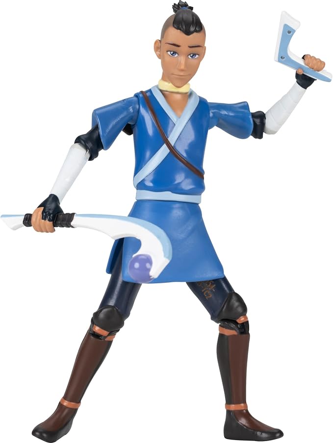 Jazwares Avatar: The Last Airbender Sokka (Book One) - 4.5-Inch Scale Figure with Water Whip and Battle Action