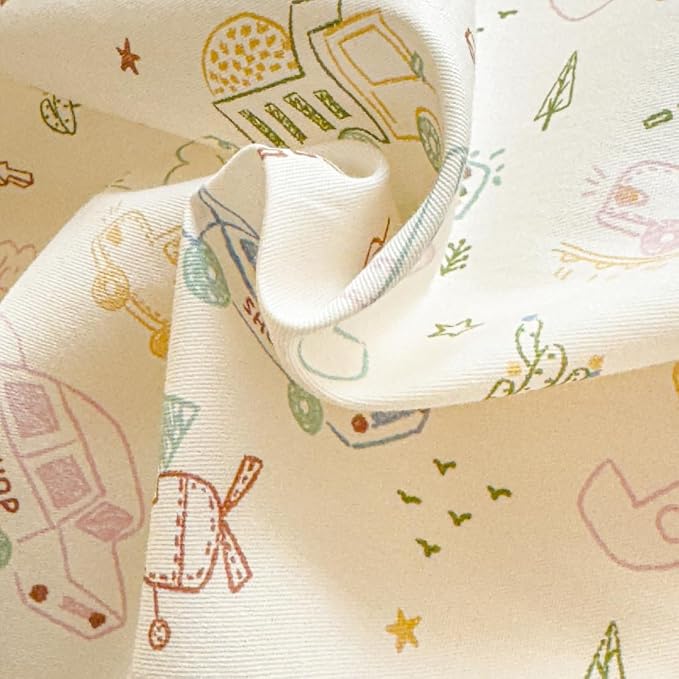 LIWHENHAO Car Duvet Cover Set Twin 100% Cotton Bedding Cartoon Truck Train Airplane Helicopter Print 1 Cute Vehicles Comforter Cover Zipper Closure 2 Pillowcases for Kids Girls Boys
