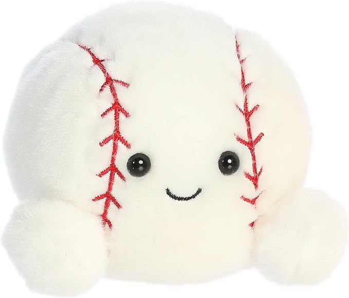 Aurora® Adorable Palm Pals™ Slugger Baseball™ Stuffed Animal - Pocket-Sized Play - Collectable Fun - White 5 Inches