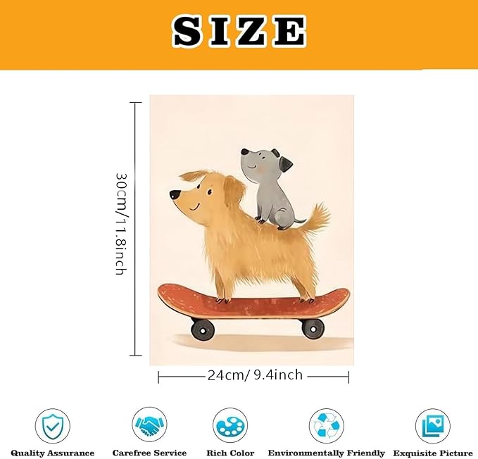 Paint by Numbers for Adults and Kids Beginner, 9 Pack Funny Cute Cartoon Animal Painting by Number Kits On Canvas, Number Artist Paint by Number Kit DIY Oil Painting, Home Wall Decor Gift 9.5X12 inch