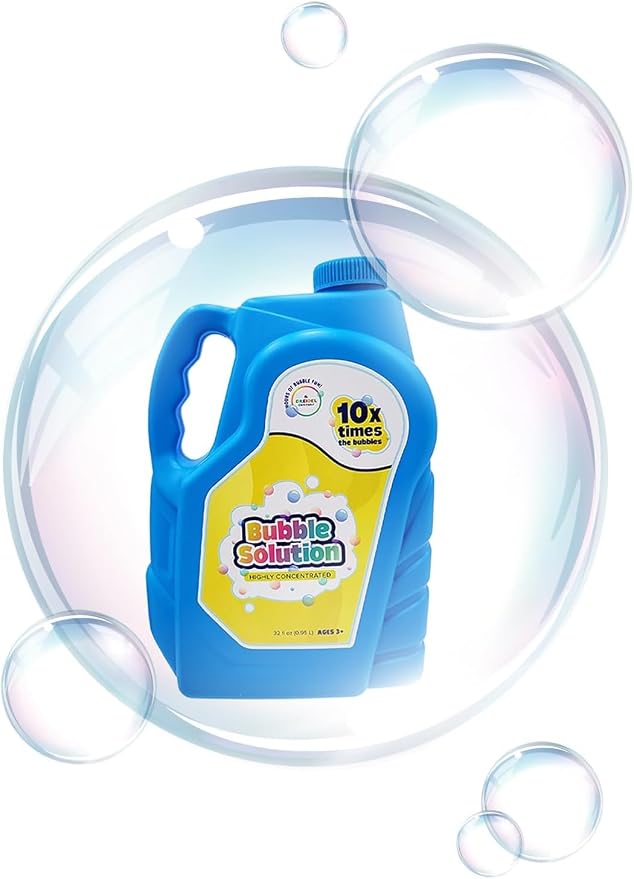 32 oz Concentrated Bubble Solution, Refills up to 2.5 Gallons, Non-Toxic Concentrated Solution for Bubble Machines, Giant Bubble Wands,Bubble Gun and Blowers